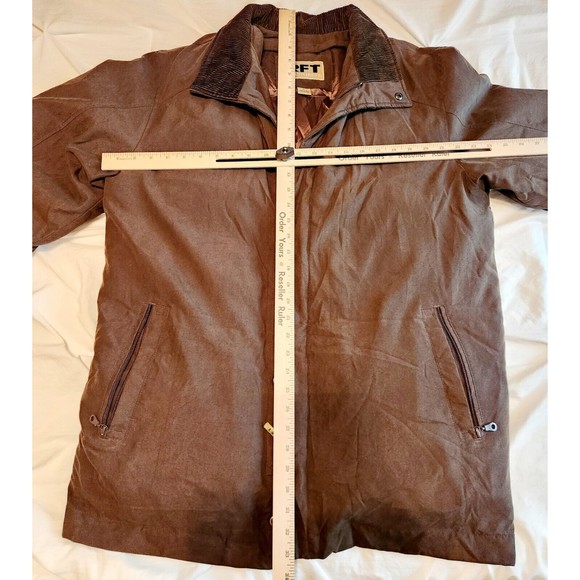 MEN RFT RAINFOREST LINED BROWN OUTDOOR LARGE ALL WEATHER JACKET COAT WARM - Picture 9 of 10